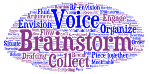 A wordcloud of the terms we generated in our discussion.